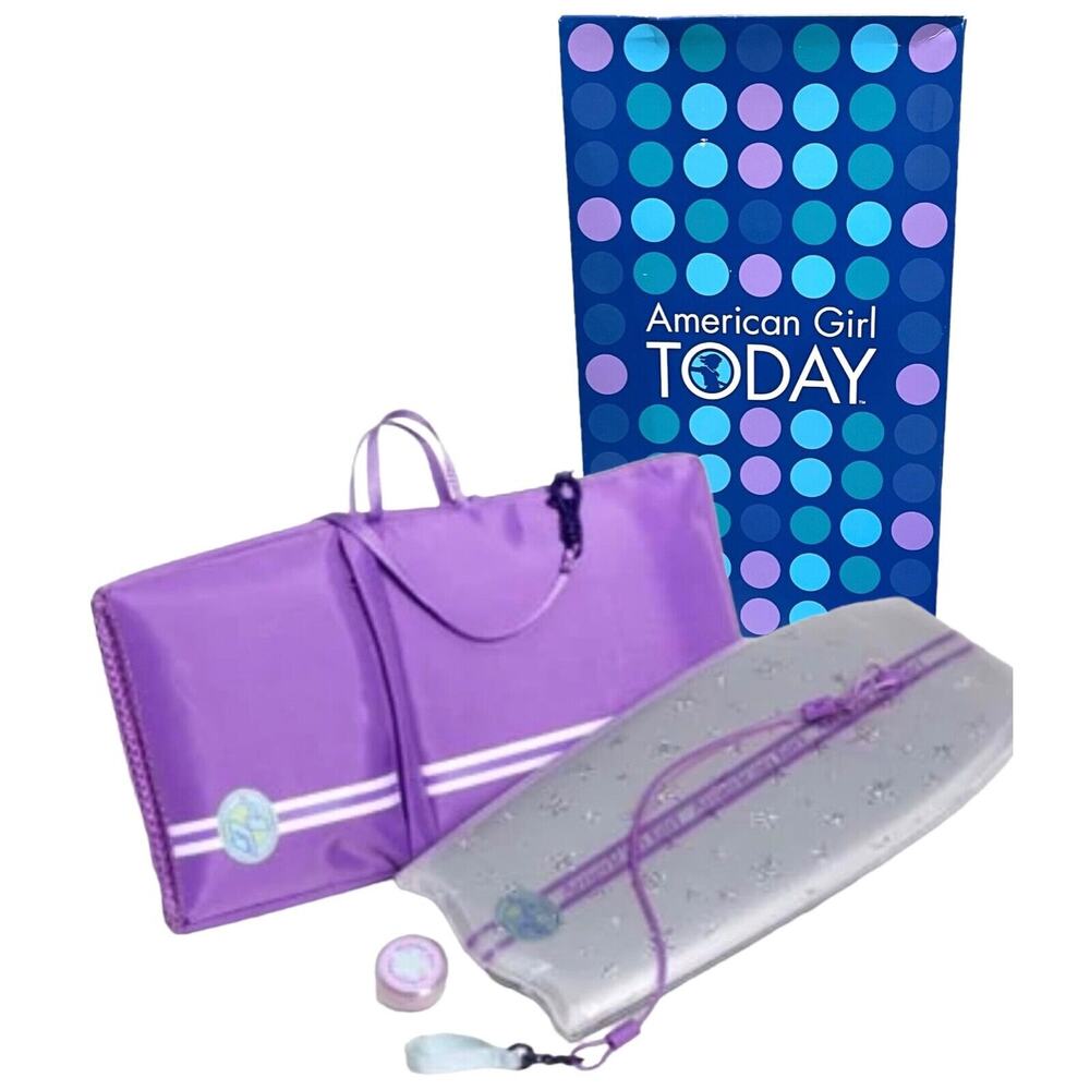 American Girl Today KAILEY’S BOOGIE BOARD + Carry Bag Wrist Leash Wax Jar In BOX